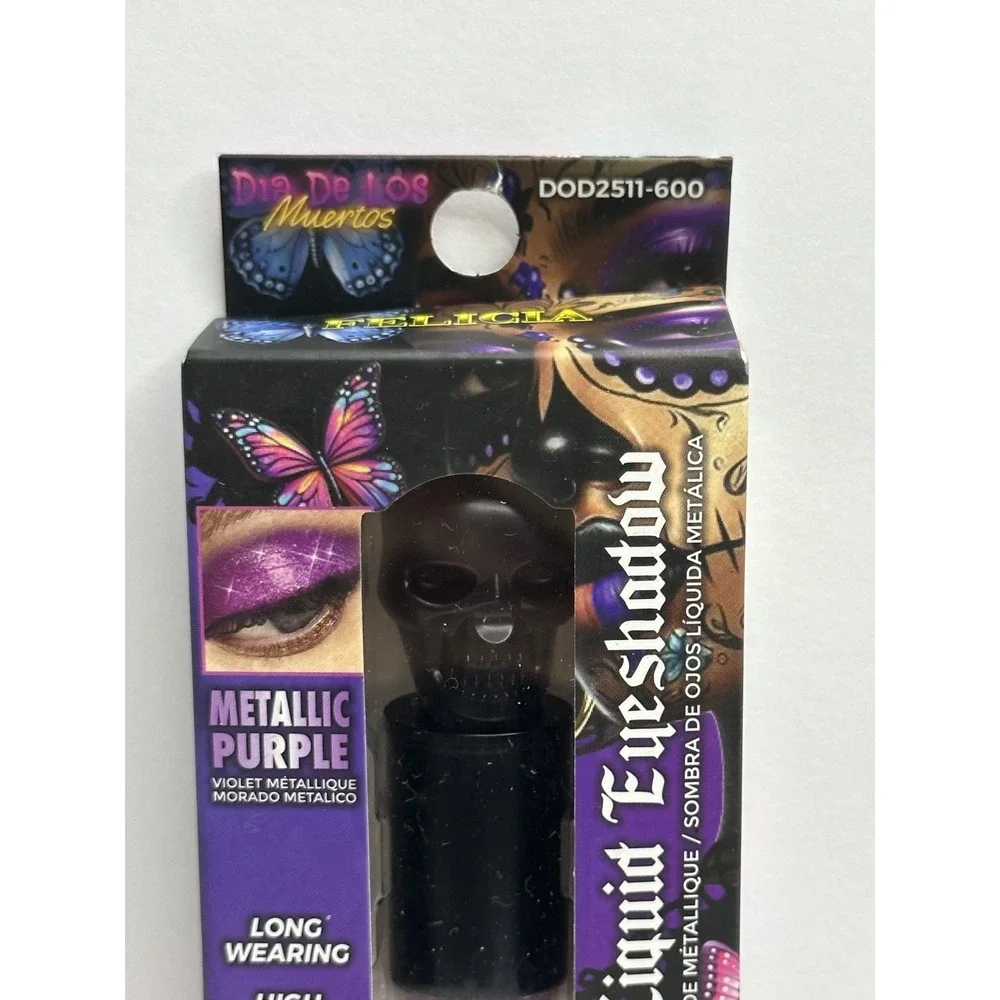 Ioni Felicia Metallic Purple eye shadow liquid Dia De Los Muertos Shimmer